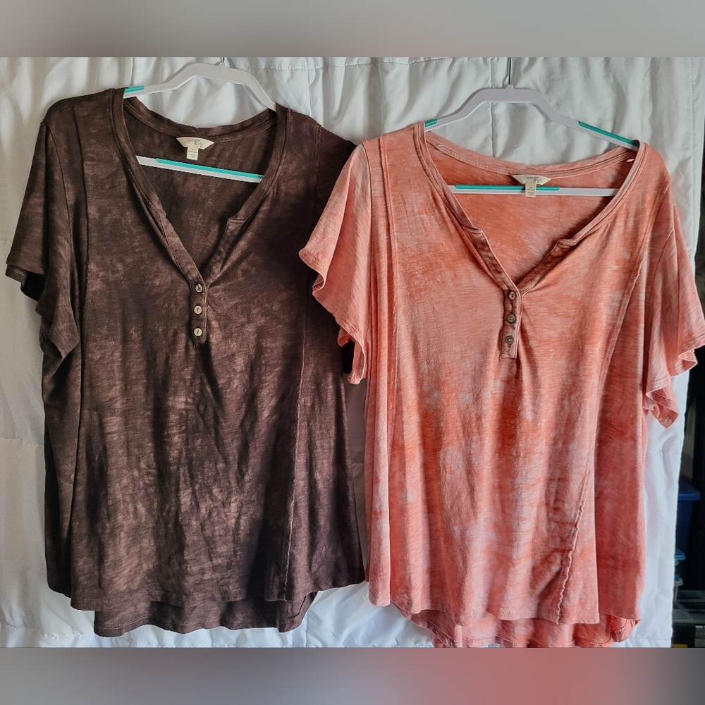 Terra Sky Casual Tops (2) 1X